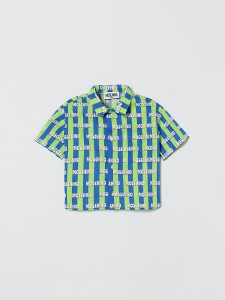 Casual Cotton Shirt with Logo Moschino
