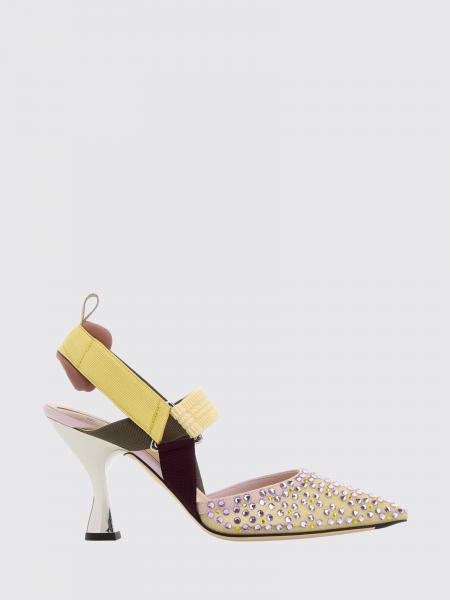 Slingbacks Colibrì Fendi en nylon à résille avec strass