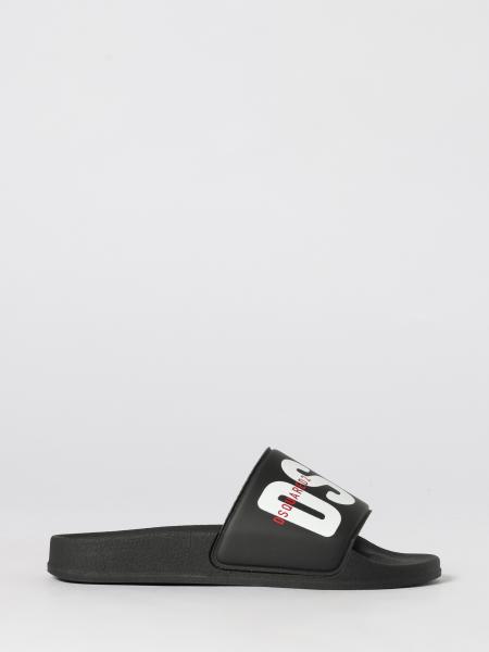 Logo Print Rubber Sliders Dsquared2