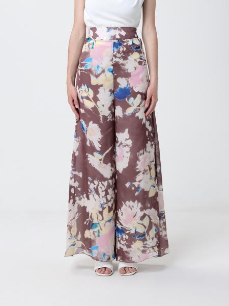 Pantaloni palazzo Hanita in raso riciclato stampato
