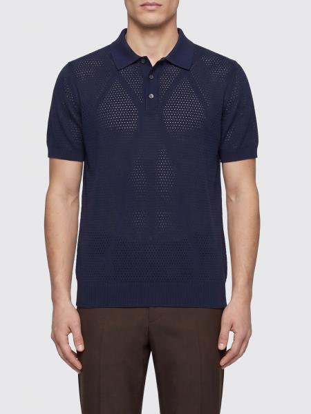 Knitted Cotton Polo Shirt Roberto Collina