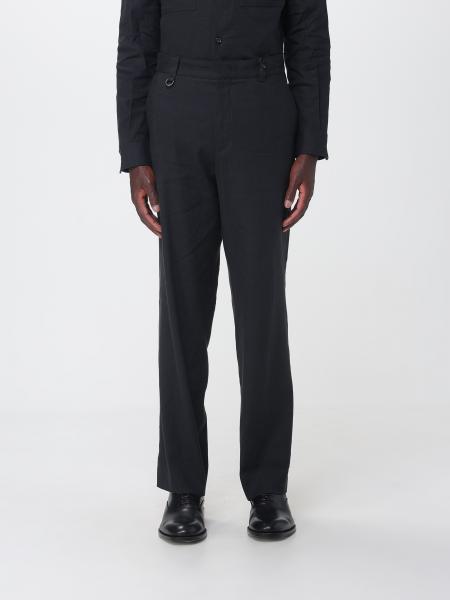 Linen Blend Straight Trousers Paolo Pecora