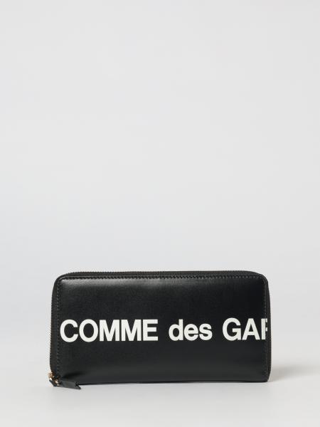 Leather Wallet with Printed Logo Comme Des Garçons Wallet