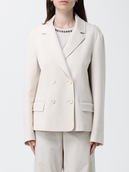 Double-Breasted Cotton Blend Jersey Blazer 'S Max Mara