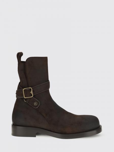 Burberry Waxed Leather Ankle Boot