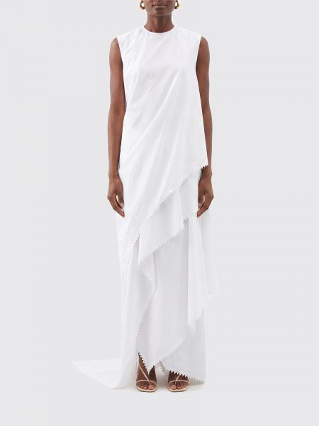 Asymmetric Cotton Blend Dress Jacquemus