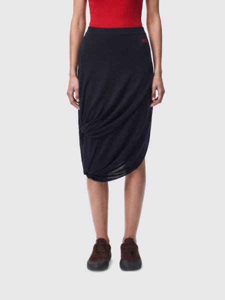 Loewe Draped Asymmetric Wool Skirt