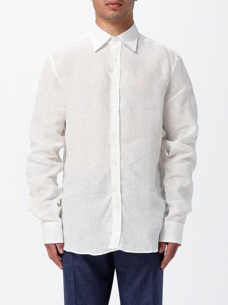 Camicia basic Canali in lino