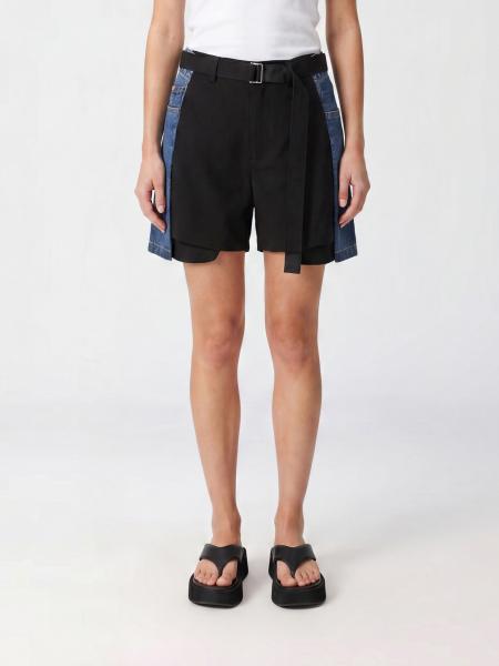 Sacai Wool And Cotton Shorts