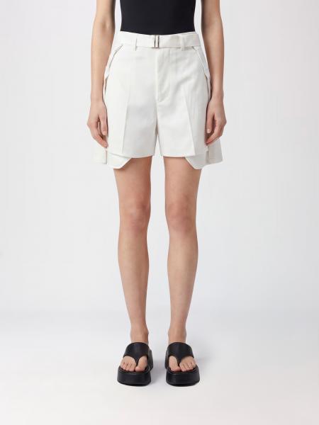 Sacai Wool And Cotton Shorts