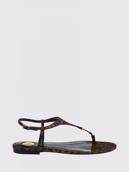 Saint Laurent Cassandra Animal Print Viscose Sandals