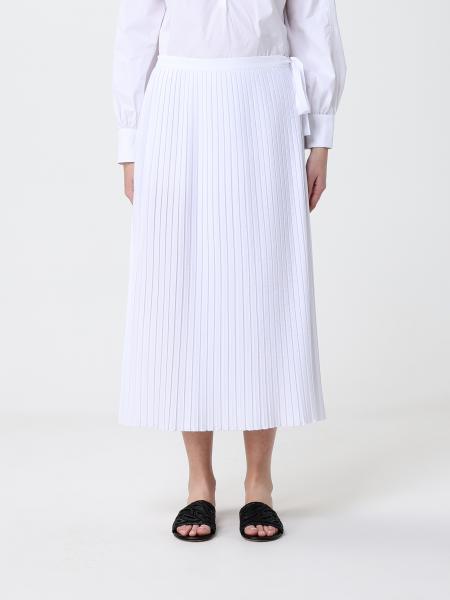 Barena Cotton Blend Pleated Skirt