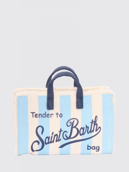 Gestreifte Baumwoll-Canvas-Tasche MC2 Saint Barth