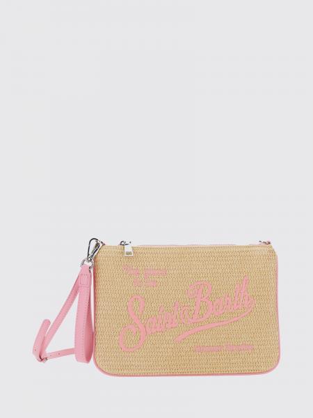 Pochette Parisienne MC2 Saint Barth en raphia avec logo brodé