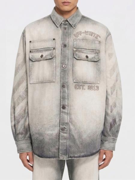 Casual Cotton Denim Shirt Off-White