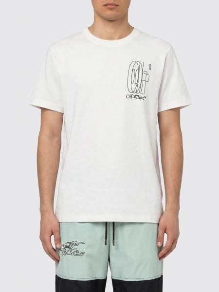 Cotton T-Shirt with Arrow Logo Off-White