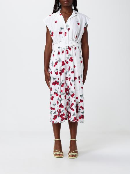Printed Cotton Chemisier Dress Twinset