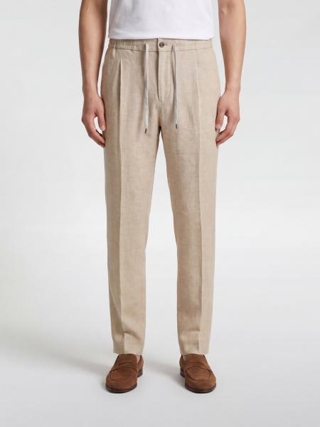 Pantalon en lin avec cordon de serrage PT Torino