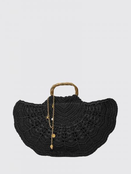 Bolso de mano de rafia de ganchillo Twinset