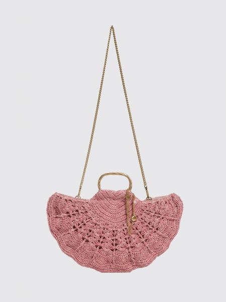 Bolso de mano de rafia de ganchillo Twinset