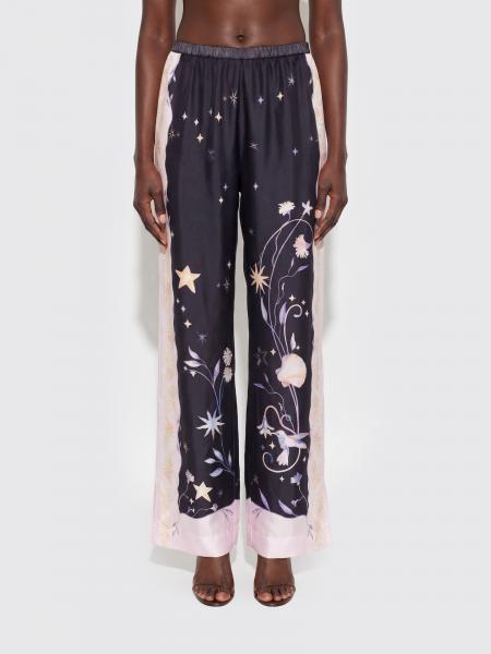 Forte Forte Silk Palazzo Trousers with Floral Print