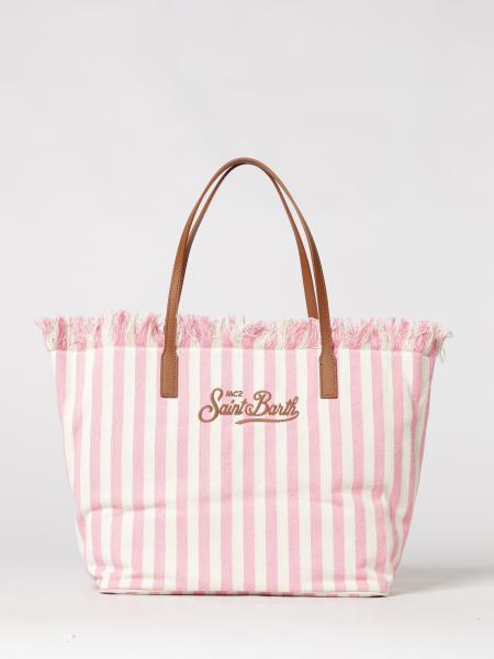 Bolso de hombro de mezcla de algodón con logo Mc2 Saint Barth