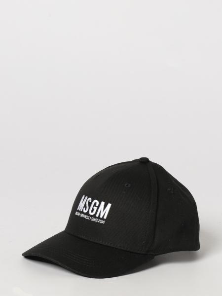 MSGM Kids Cotton Hat With Logo
