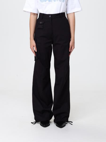 Ganni Stretch Cotton Cargo Trousers