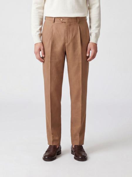 Brunello Cucinelli 코튼 린넨 테일러드 팬츠