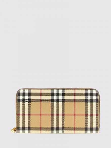 Burberry 빈티지 체크 코팅 코튼 지갑