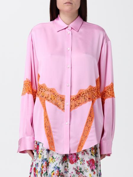 Рубашка MSGM из атласа и кружева