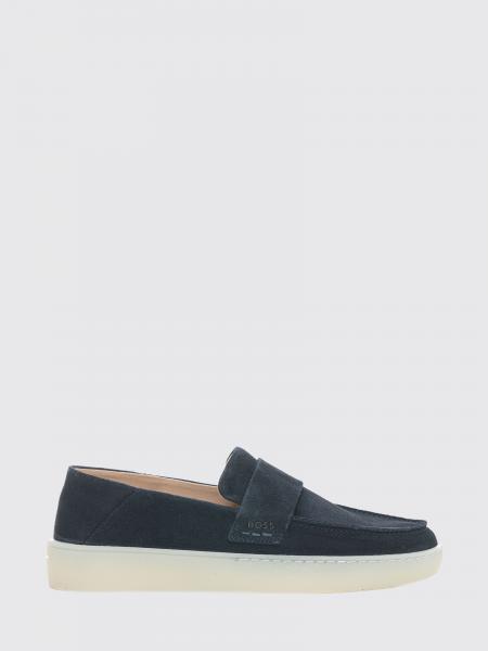 Mocassins Boss en daim avec barrette et semelle en caoutchouc