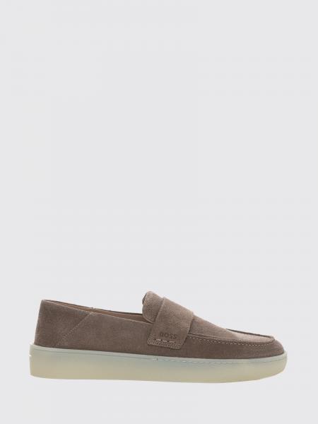 Mocassins Boss en daim avec barrette et semelle en caoutchouc