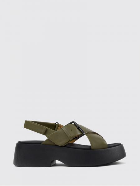Tasha Camper Platform Sandals in Smooth Leather with XL Extralight® Sole