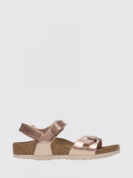 Birkenstock Girl's Rio Sandal in Birko-Flor with Ankle Strap
