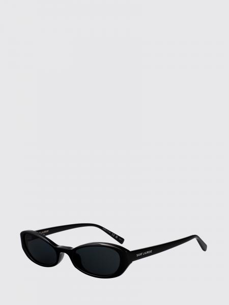 Cat-Eye Saint Laurent Sunglasses in Acetate with Contrast Lettering Logo