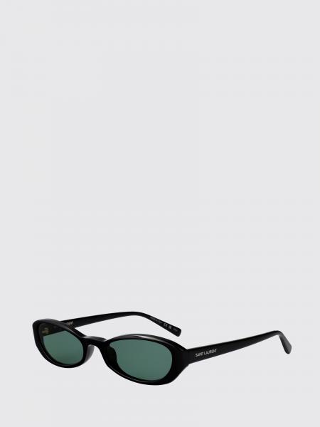 Cat-Eye Saint Laurent Sunglasses in Acetate with Contrast Lettering Logo