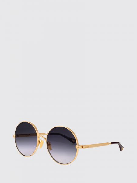 Chloé Metal Sunglasses with Rounded Frame and Metal Bridge