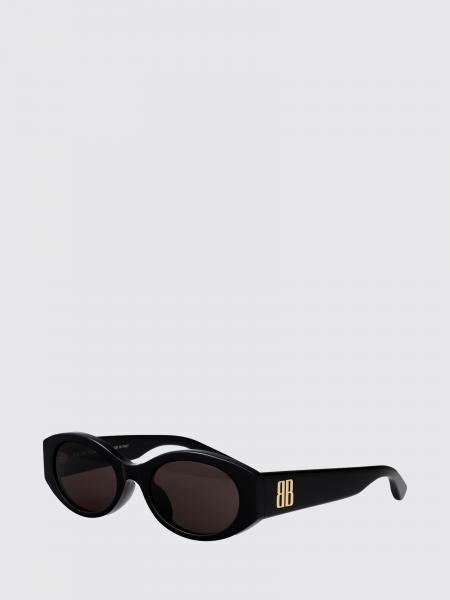 Cat-Eye Acetate Sunglasses Balenciaga with Monogram Logo and Dark Lenses