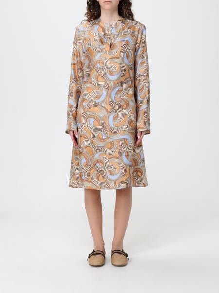 Printed Silk Twill Tunic Dress Maliparmi