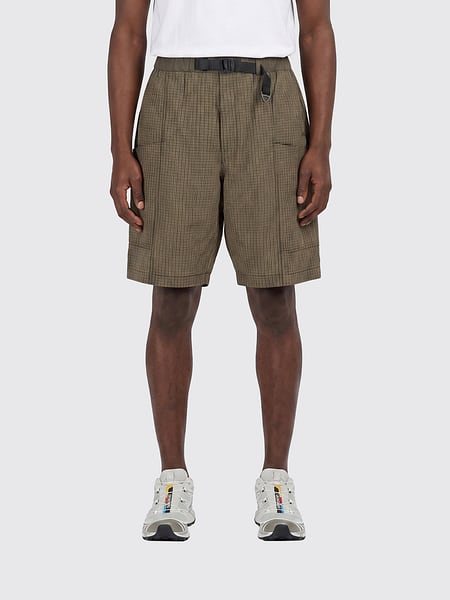 Comme des Garçons Gingham Linen Blend Shorts with Drawstring