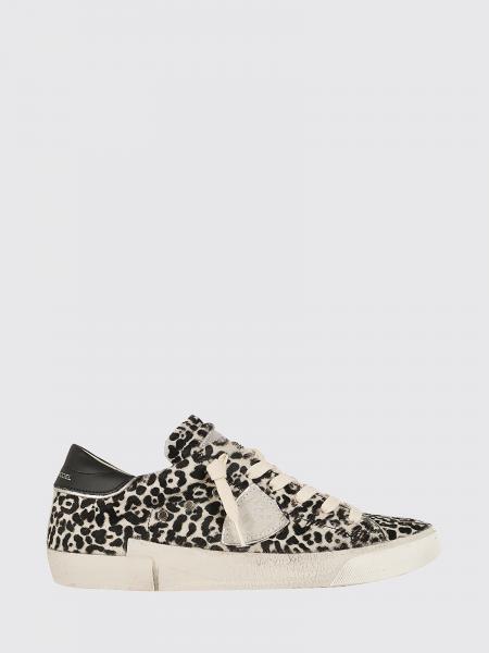 Leather and Glitter Sneakers Philippe Model