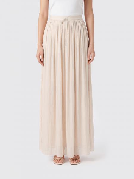 High-Waisted Cotton Palazzo Trousers Nissa with Drawstring