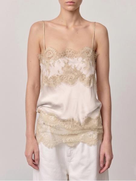 Herskind Top aus Satin und Spitze