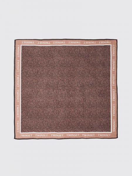 Twinset Viscose Blend Scarf With Animal Print