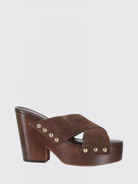 Paris Texas Marisol Suede Mules Sandals with Studs and Platform