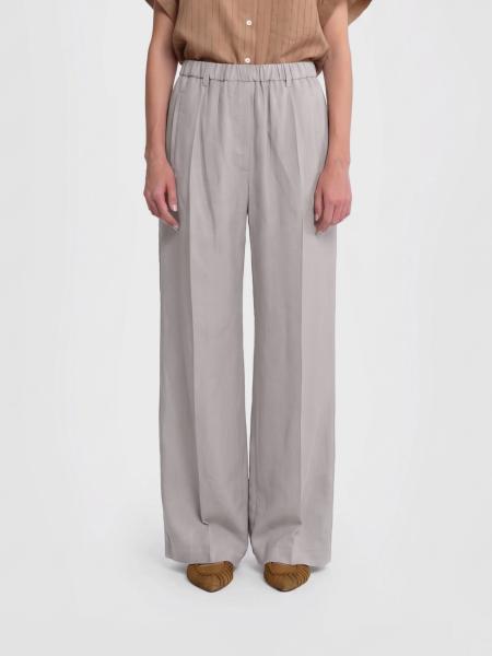 Tela High-Waisted Wide-Leg Trousers in Linen Blend