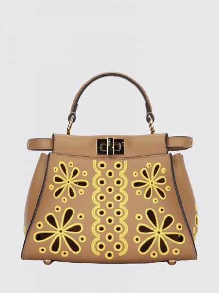 Fendi Peekaboo Floral Mini Tote Handbag