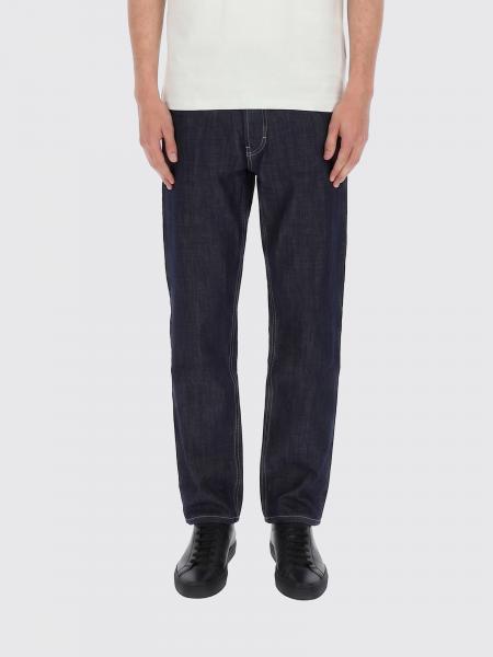 Hugo Mid-Rise Straight Fit Jeans in Blue Cotton Denim