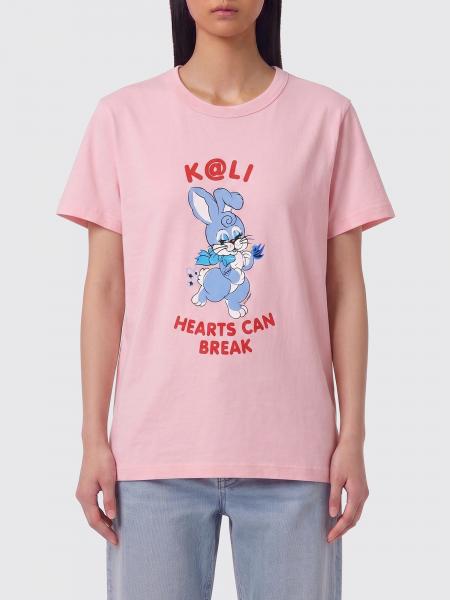 Kenzo Short-Sleeved Cotton T-shirt with Contrast Logo Print